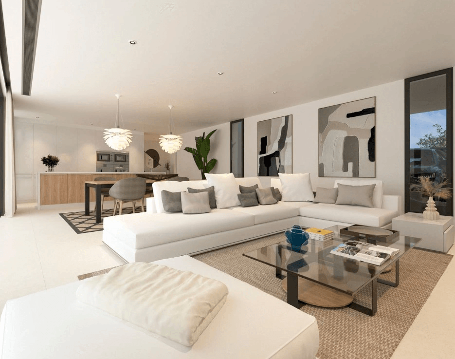 Moderne villa med imponerende havudsigt, udsigt til Peñón de Ifach og bjergene.
