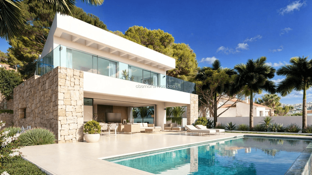 Exklusive, moderne Villa nur wenige Schritte vom Meer und dem Zentrum von Moraira entfernt