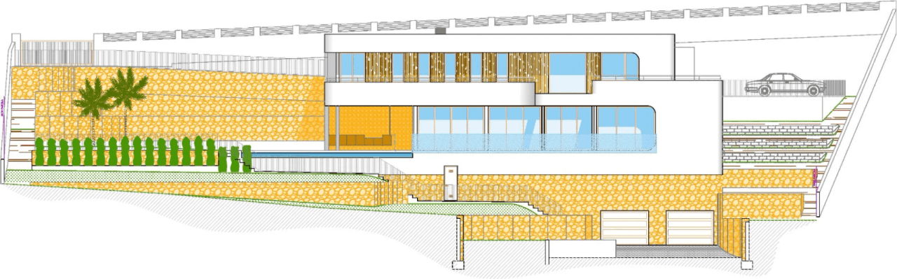 Projekt med licens. Nyt projekt med moderne villa i Denia