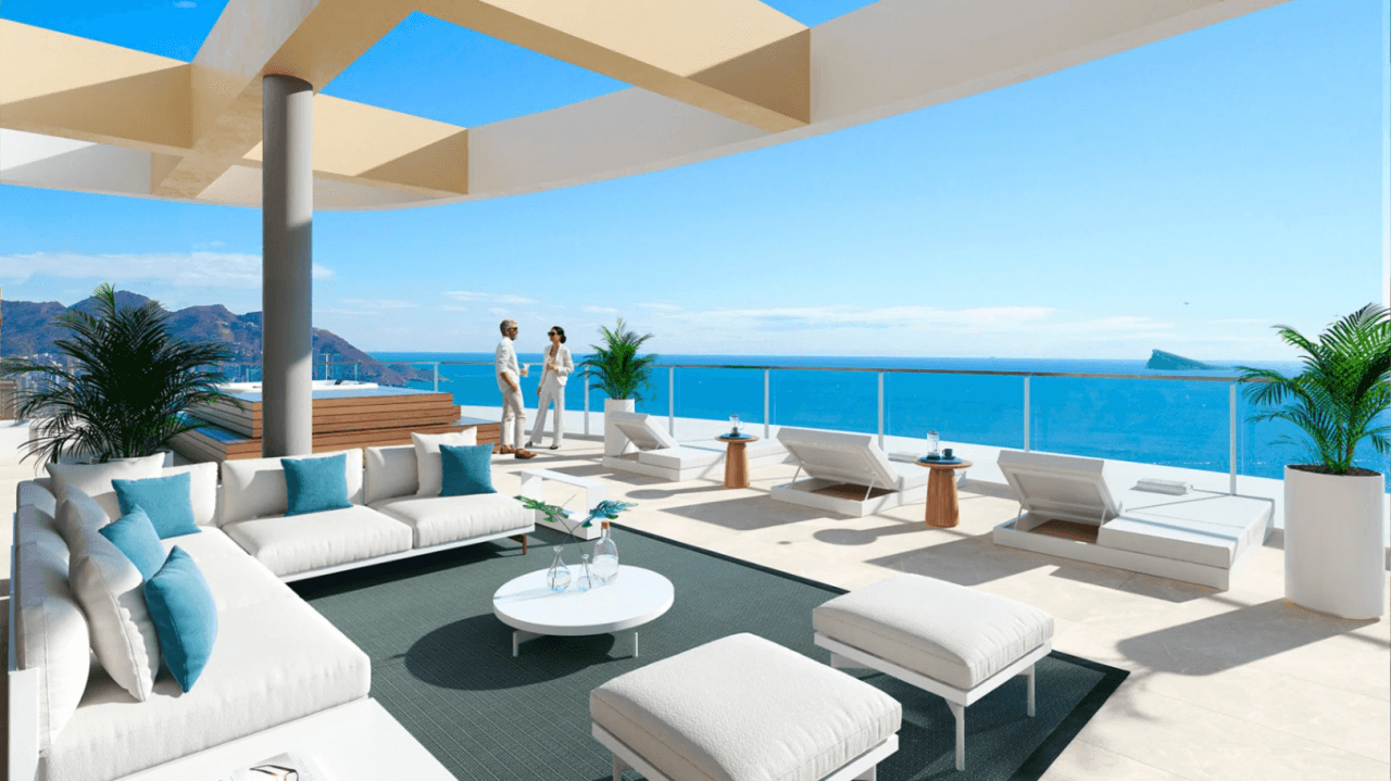 Nybygde leiligheter ved Poniente-stranden, Benidorm