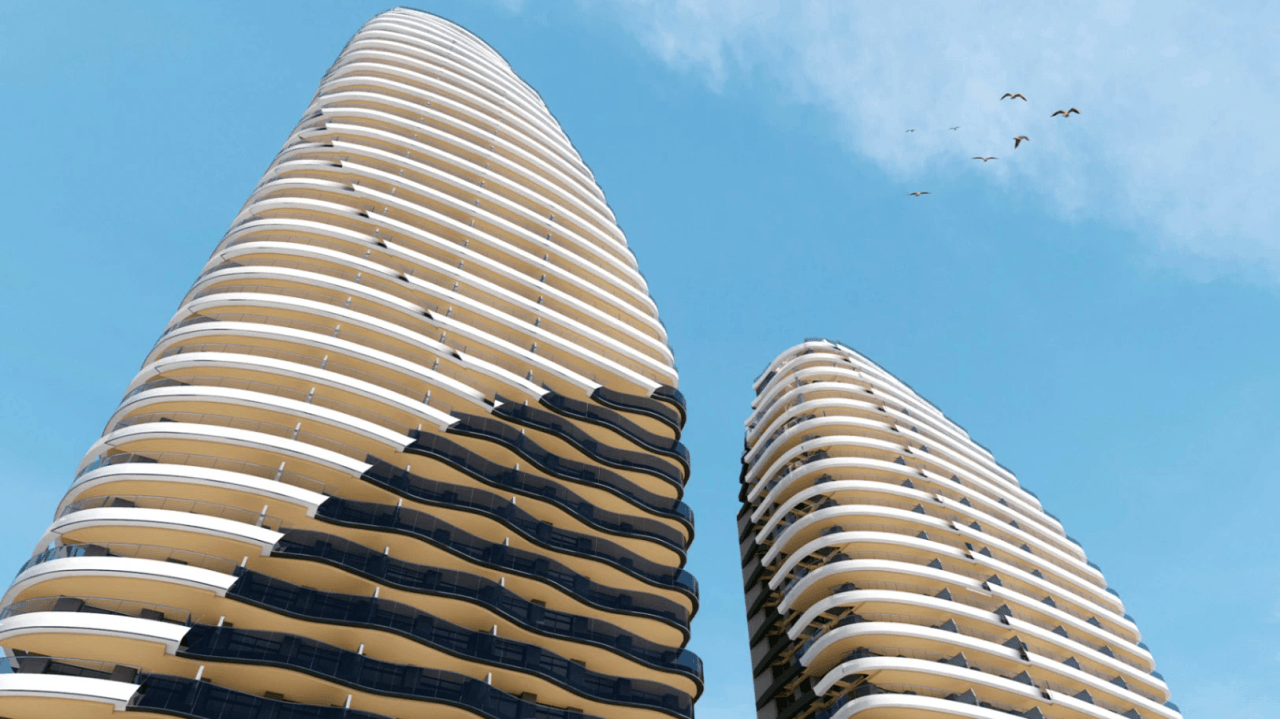 Nybygde leiligheter ved Poniente-stranden, Benidorm