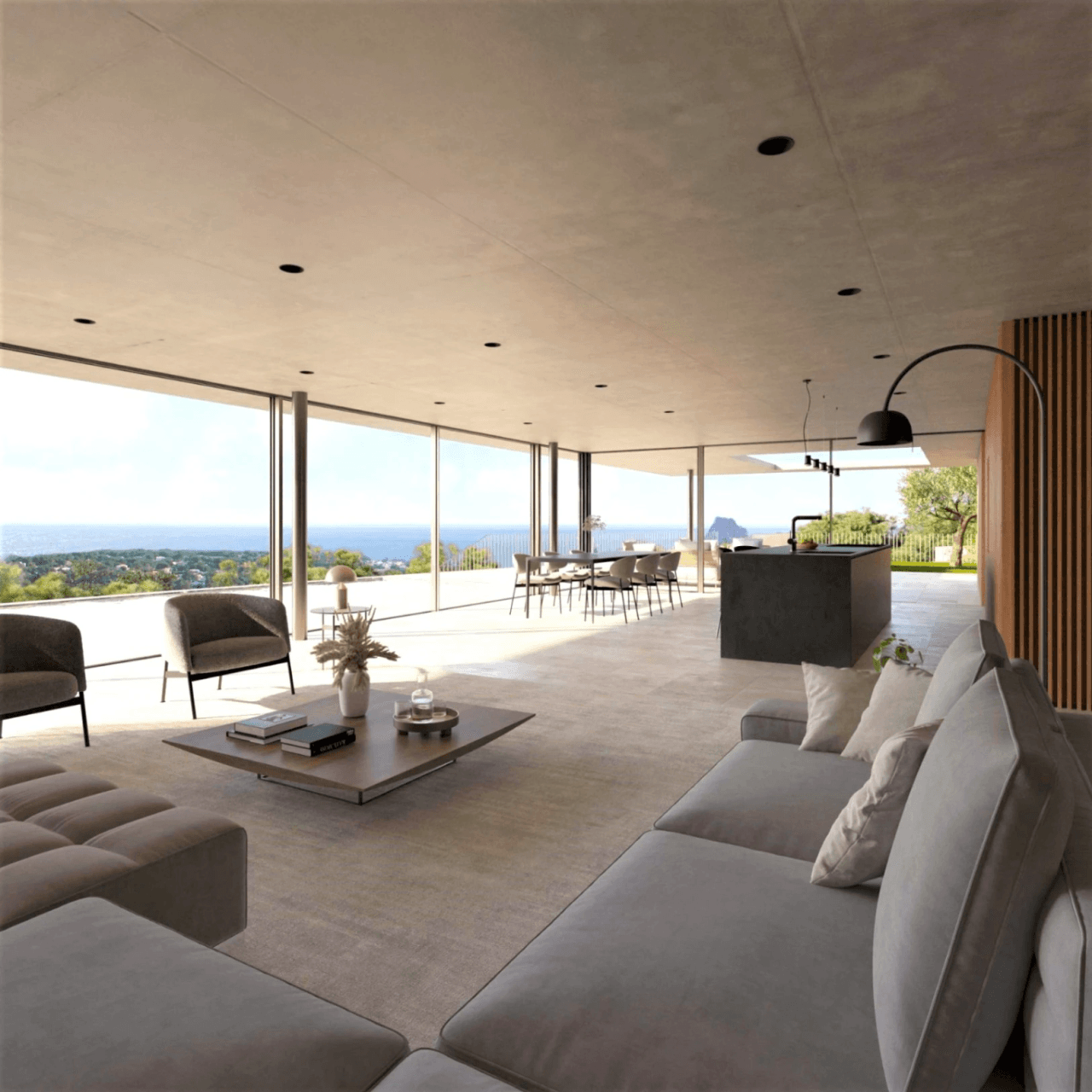 Luksusvilla med moderne design og panoramisk havudsigt