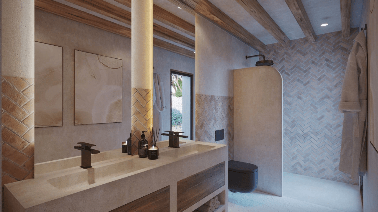 Mediterransk villa i ibizastil med utsikt over Montgó