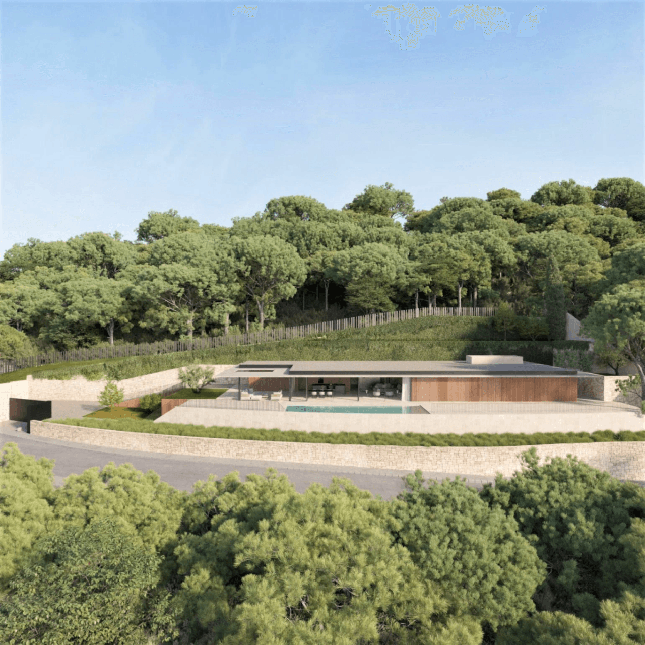 Luksusvilla med moderne design og panoramisk havudsigt