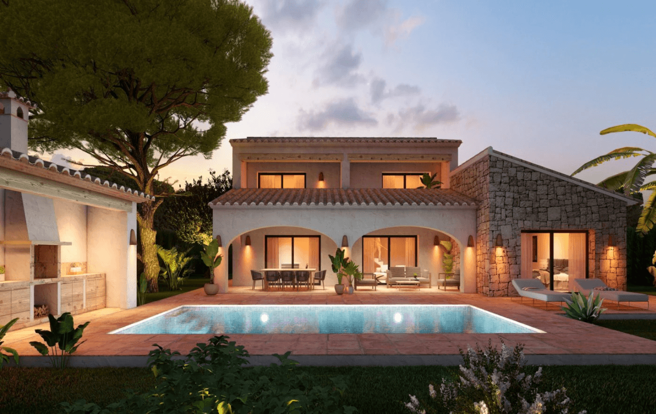 Newly built traditional style villa