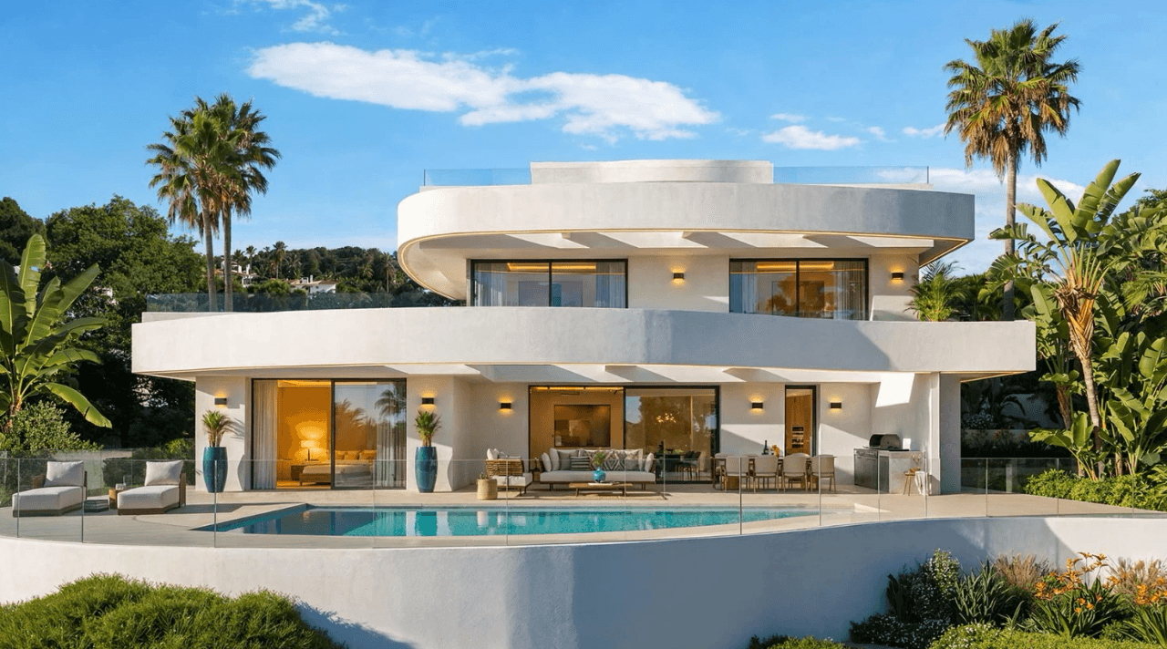 Exquisite Design Villa mit Panoramablick auf das Meer
