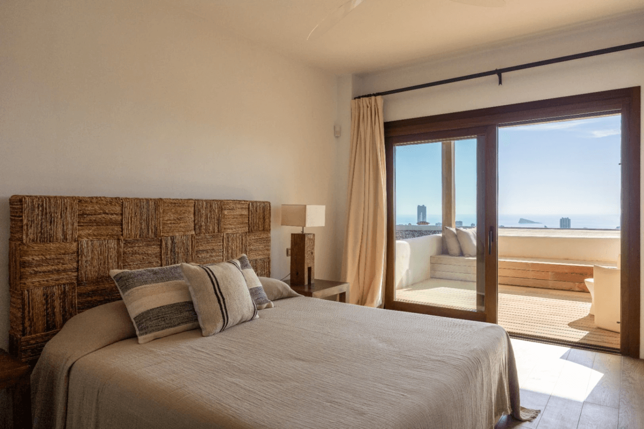 Villa med panoramautsikt over havet og horisonten i Benidorm