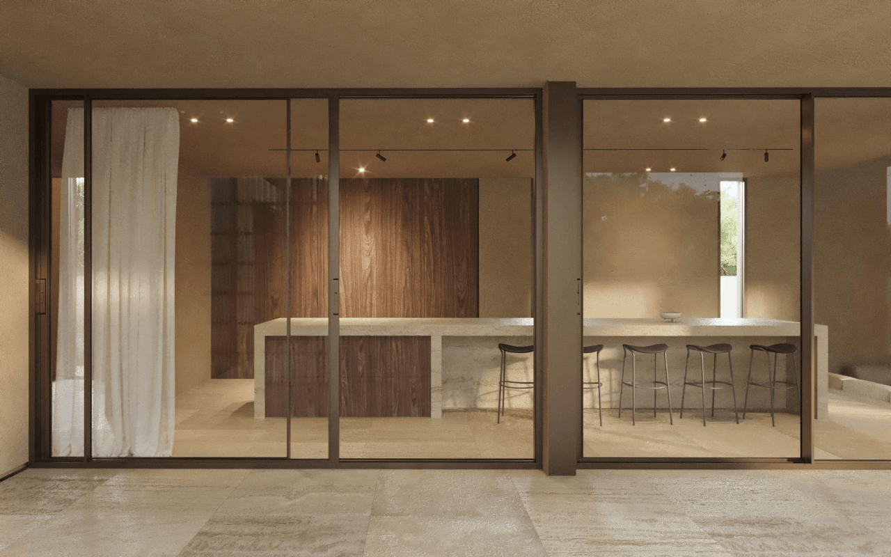 Projekt einer modernen architektonischen Villa