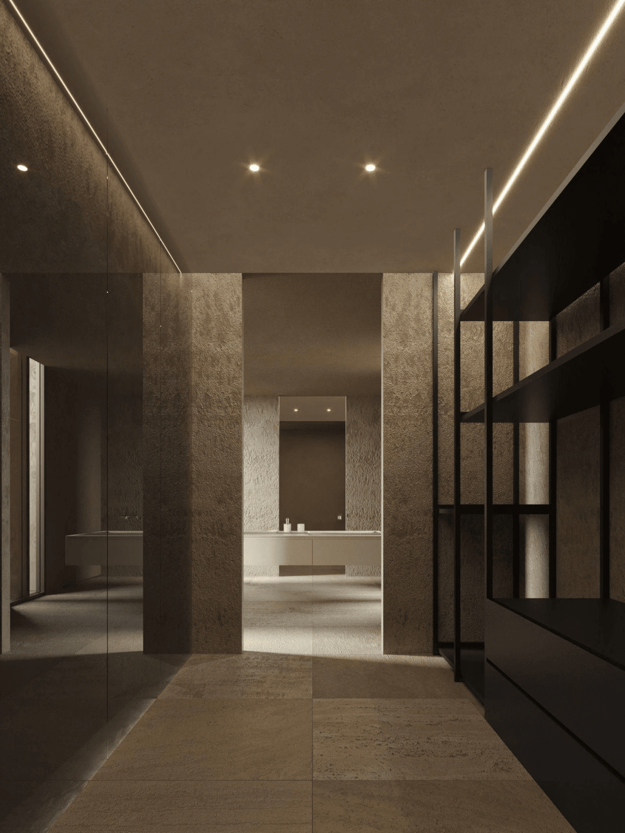 Projekt einer modernen architektonischen Villa