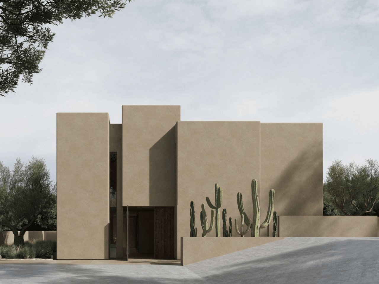 Projekt einer modernen architektonischen Villa