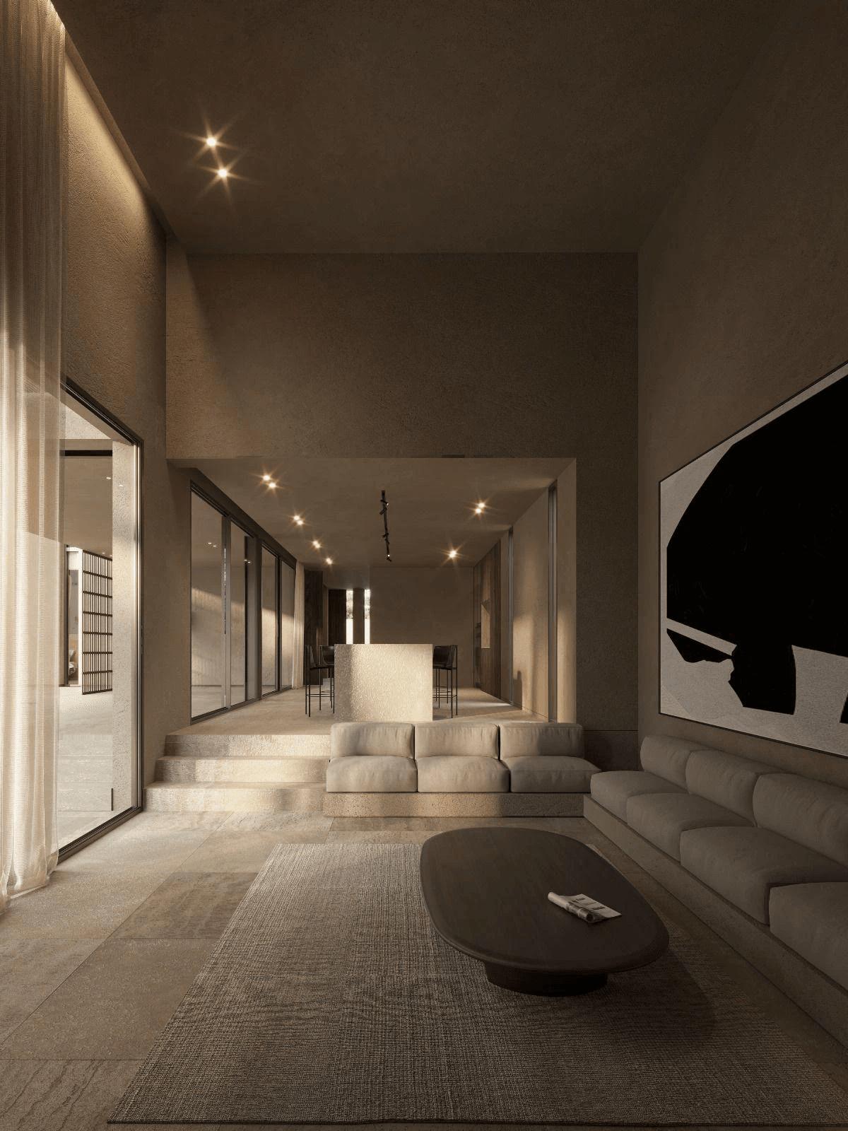 Projekt einer modernen architektonischen Villa