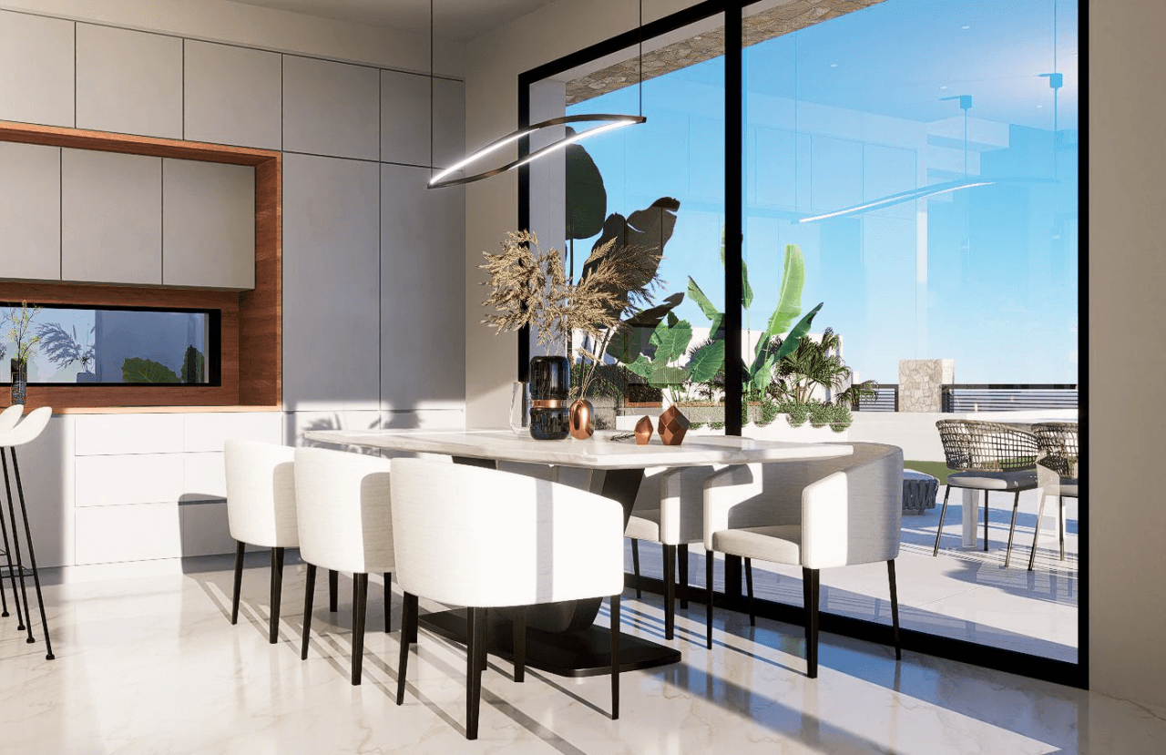 Neu gebaute Villen mit Meerblick