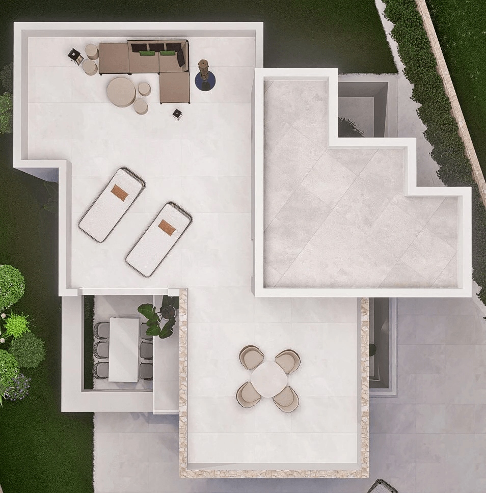 Neu gebaute Villen mit Meerblick