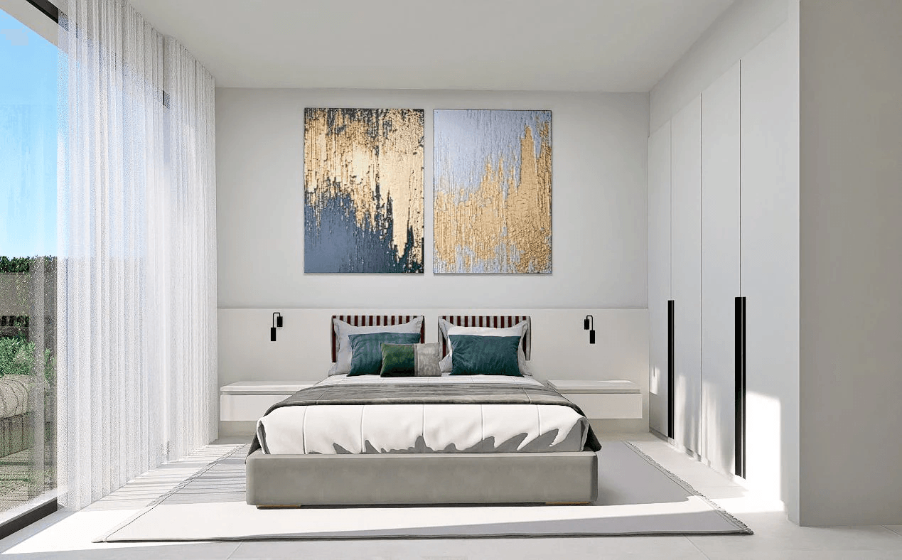 Neu gebaute Villen mit Meerblick