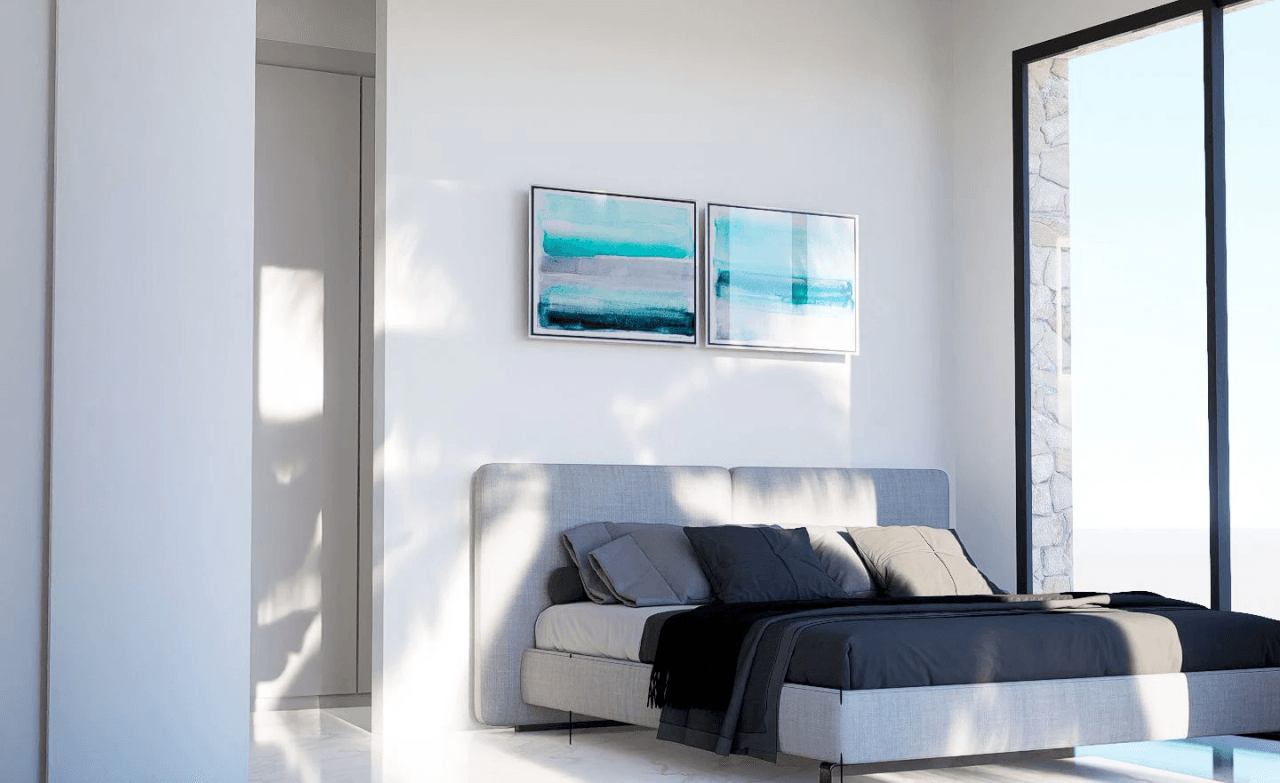 Neu gebaute Villen mit Meerblick