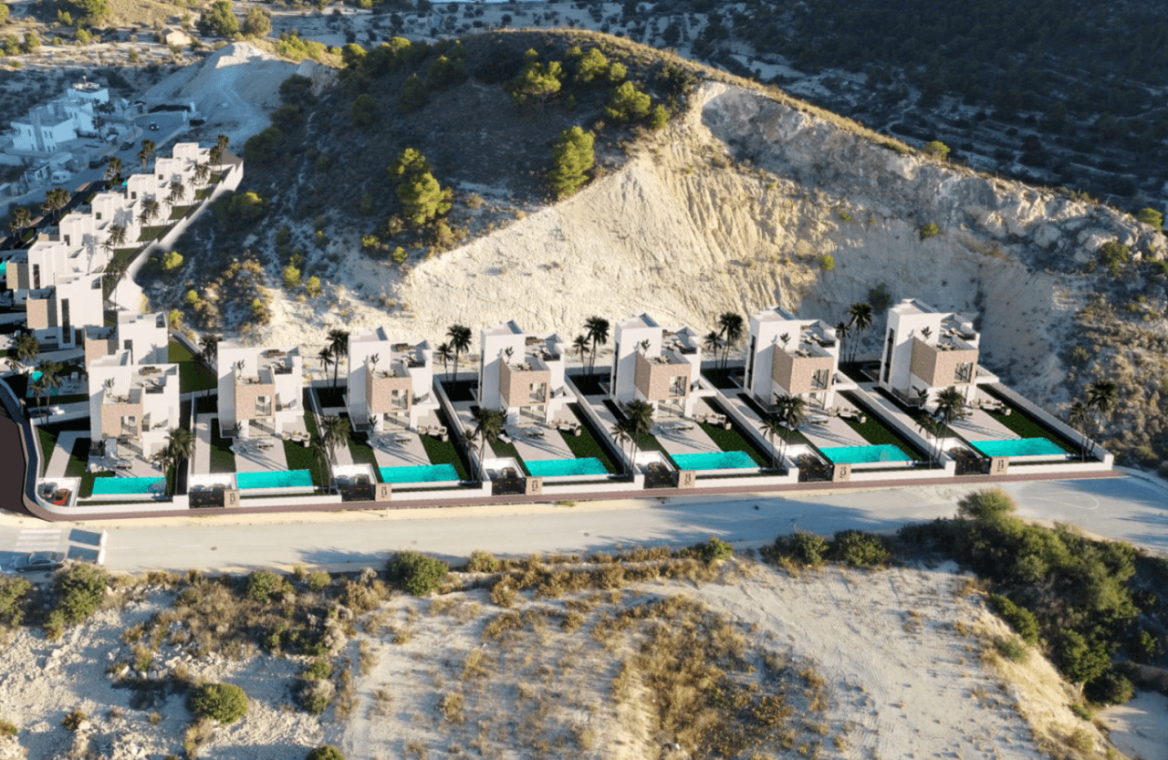 Neu gebaute Villen mit Meerblick