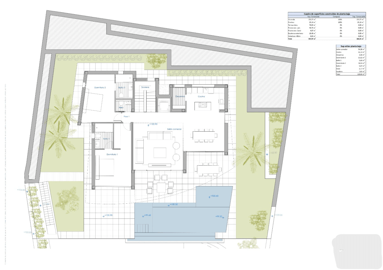 Romslig og moderne villa med havutsikt