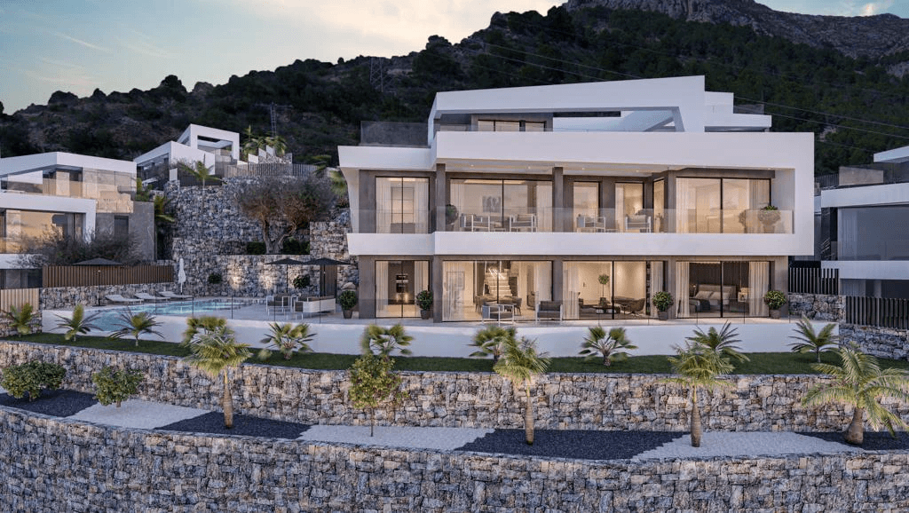 Moderne villa under bygging i Calpe