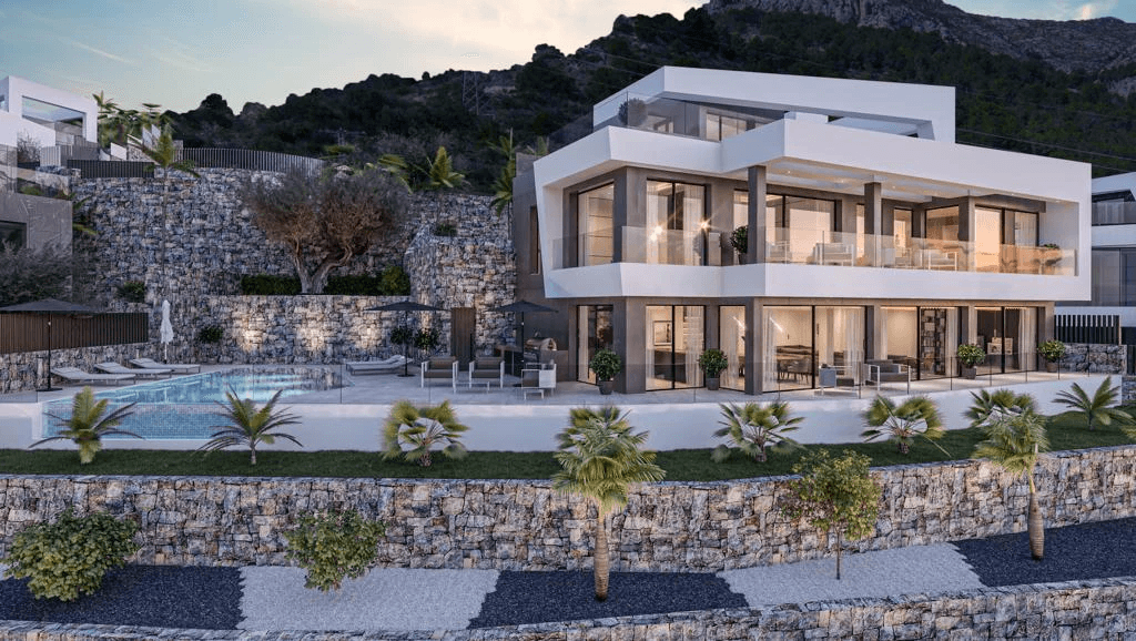 Modern villa under construction in Calpe