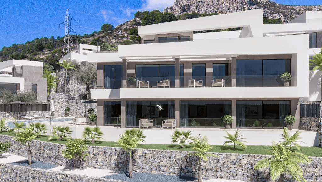 Moderne villa under bygging i Calpe