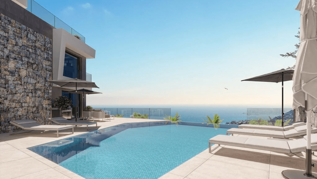 Moderne villa under bygging i Calpe