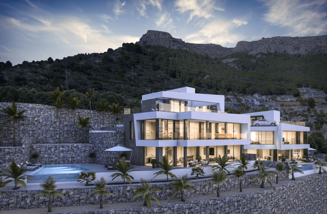 Moderne villa under bygging i Calpe