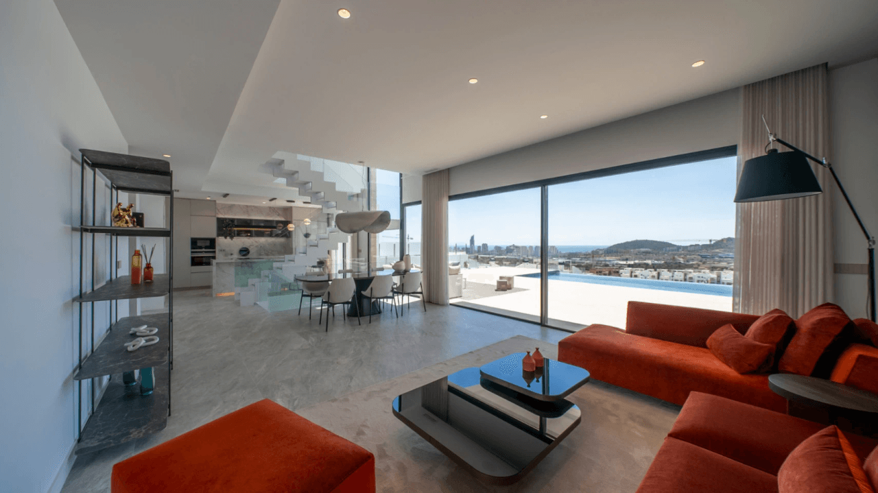 Exklusive Neubauvilla in Finestrat mit Meer- und Bergblick