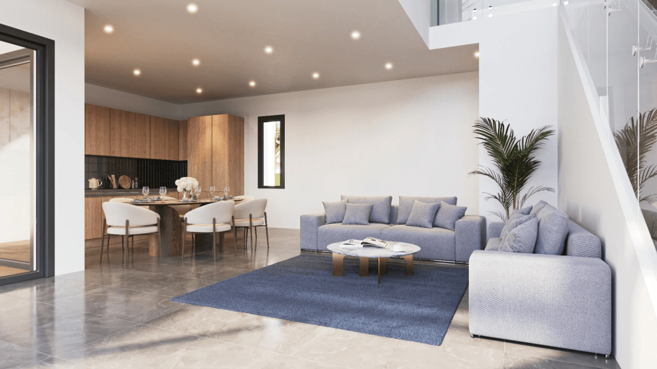 Moderne villa under bygging med utsikt over Peñon de Ifach i Calpe