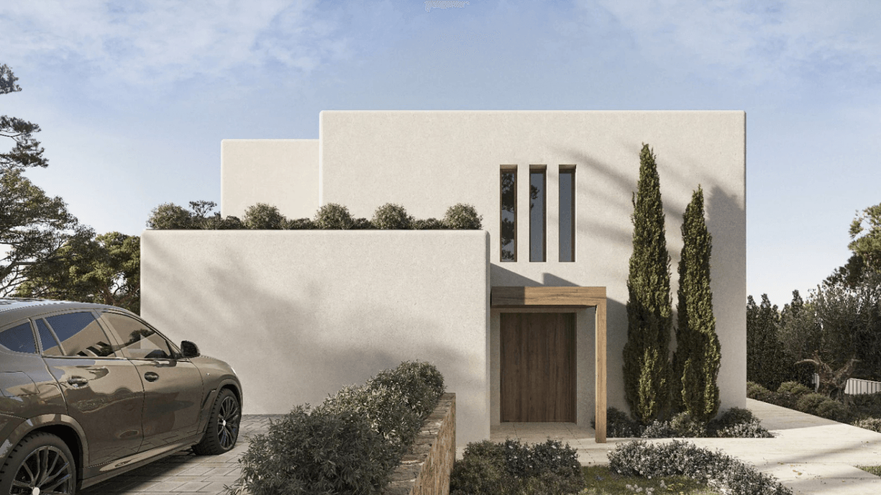 Villa met uitzicht op zee en Ibiza charme in La Fustera, Benissa